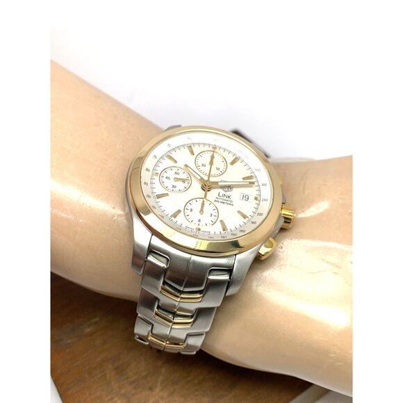 Tag Heuer Men's Watch CJF2150 Swiss Automatic Chronograph 18k Yellow Gold Steel - Picture 5 of 14